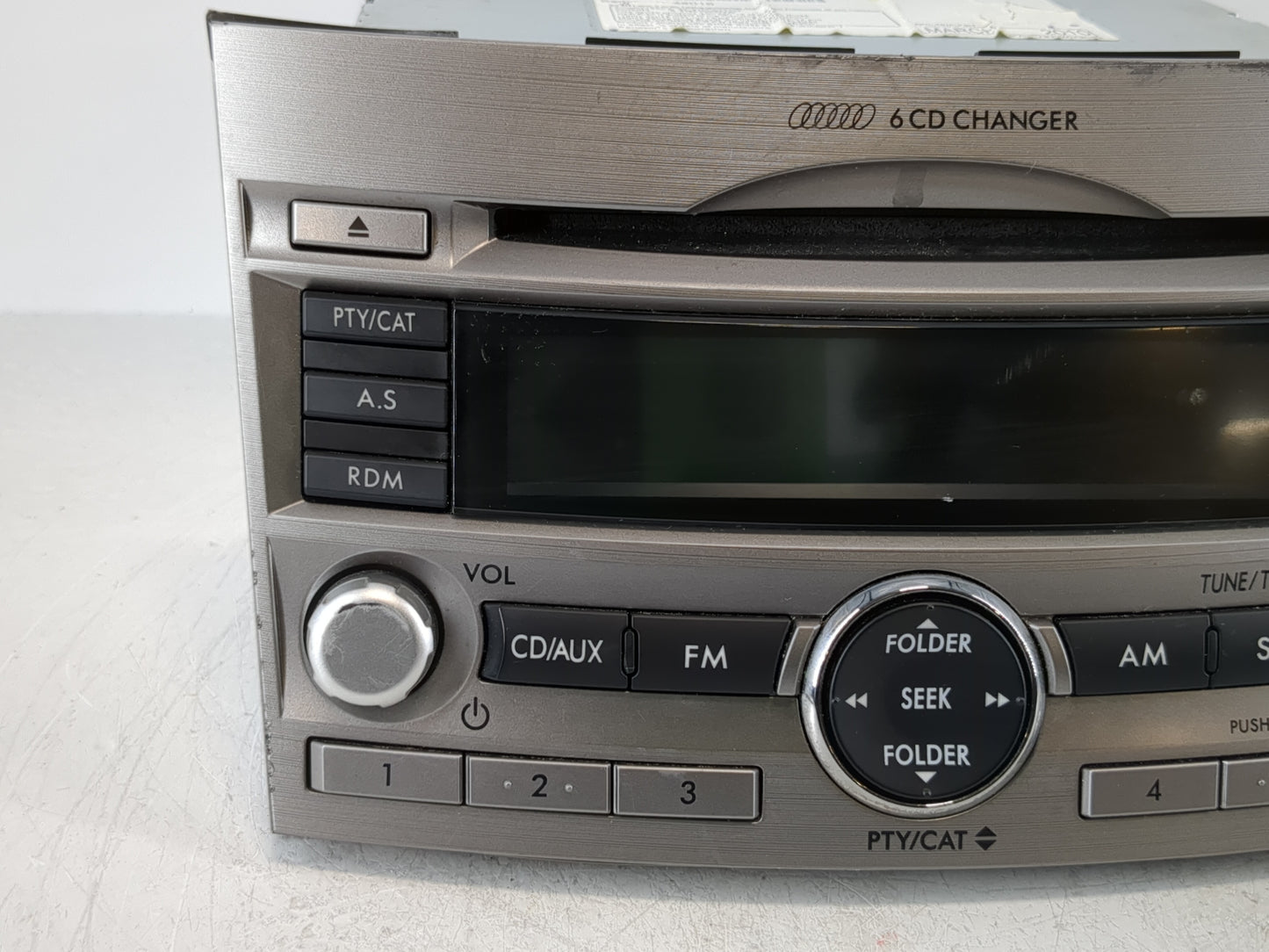 2010 Subaru Legacy Radio AM FM Cd Player Receiver Replacement P/N:86201J60A Fits OEM Used Auto Parts - Oemusedautoparts1.com