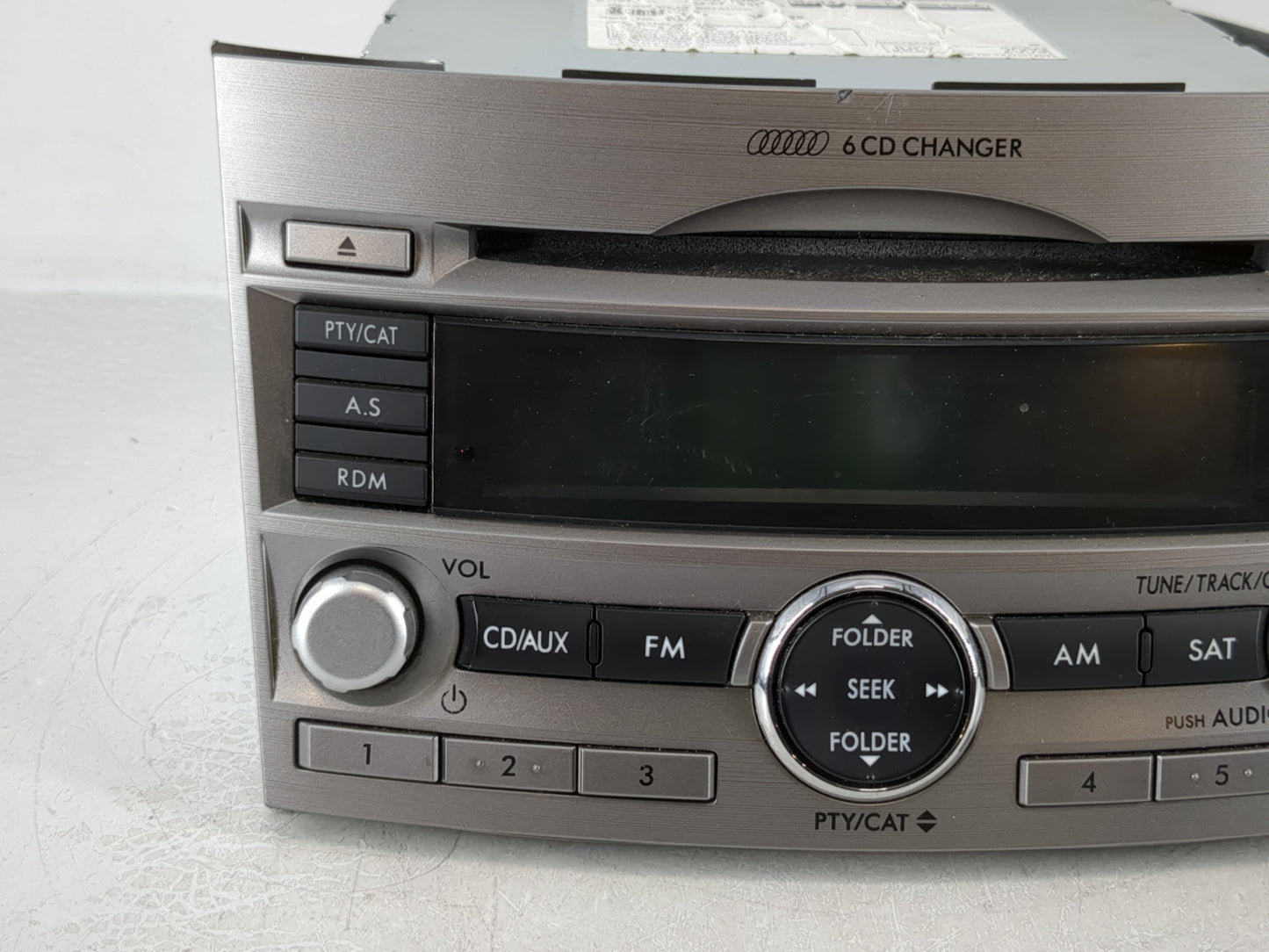 2010-2012 Subaru Legacy Radio AM FM Cd Player Receiver Replacement P/N:86201AJ60A Fits Fits 2010 2011 2012 OEM Used Auto Par