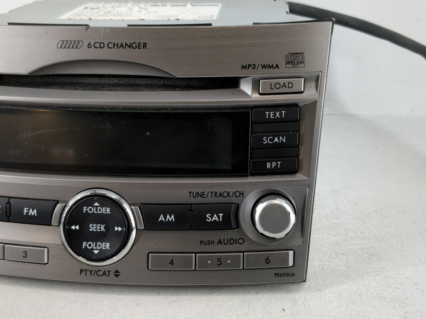 2010-2012 Subaru Legacy Radio AM FM Cd Player Receiver Replacement P/N:86201AJ60A Fits Fits 2010 2011 2012 OEM Used Auto Par