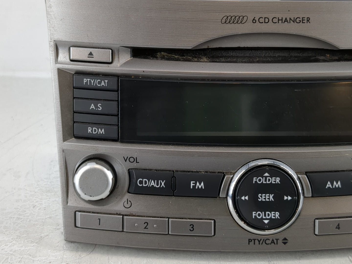 2010-2012 Subaru Legacy Radio AM FM Cd Player Receiver Replacement P/N:86201AJ60A Fits Fits 2010 2011 2012 OEM Used Auto Par
