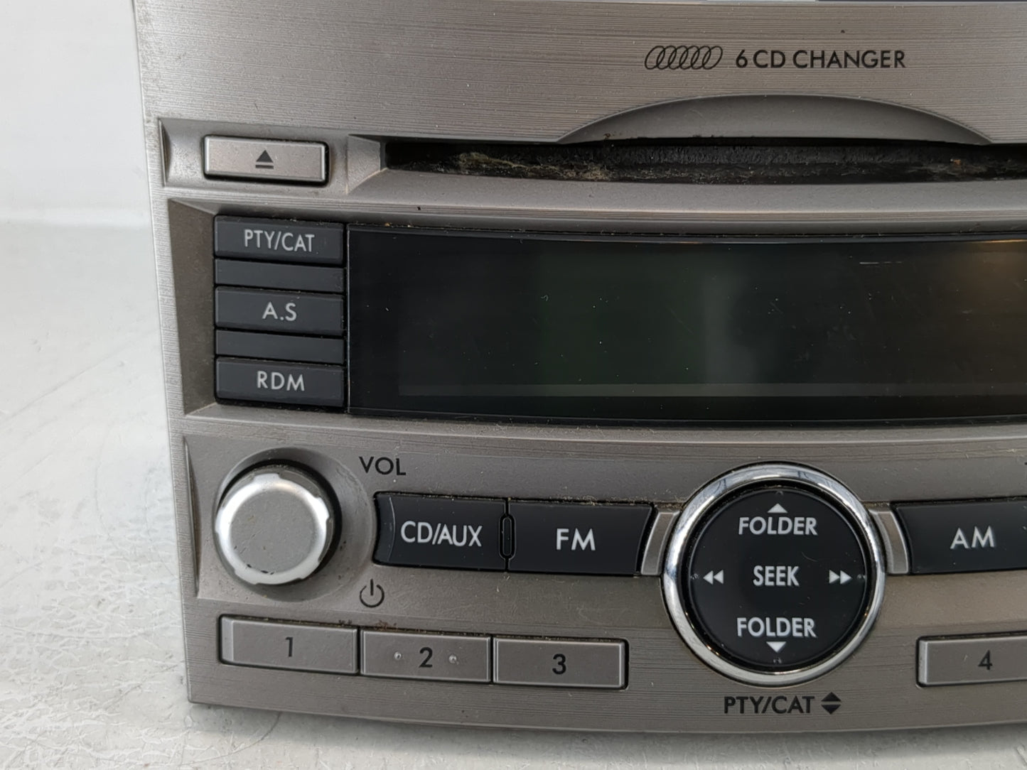 2010-2012 Subaru Legacy Radio AM FM Cd Player Receiver Replacement P/N:86201AJ60A Fits Fits 2010 2011 2012 OEM Used Auto Par