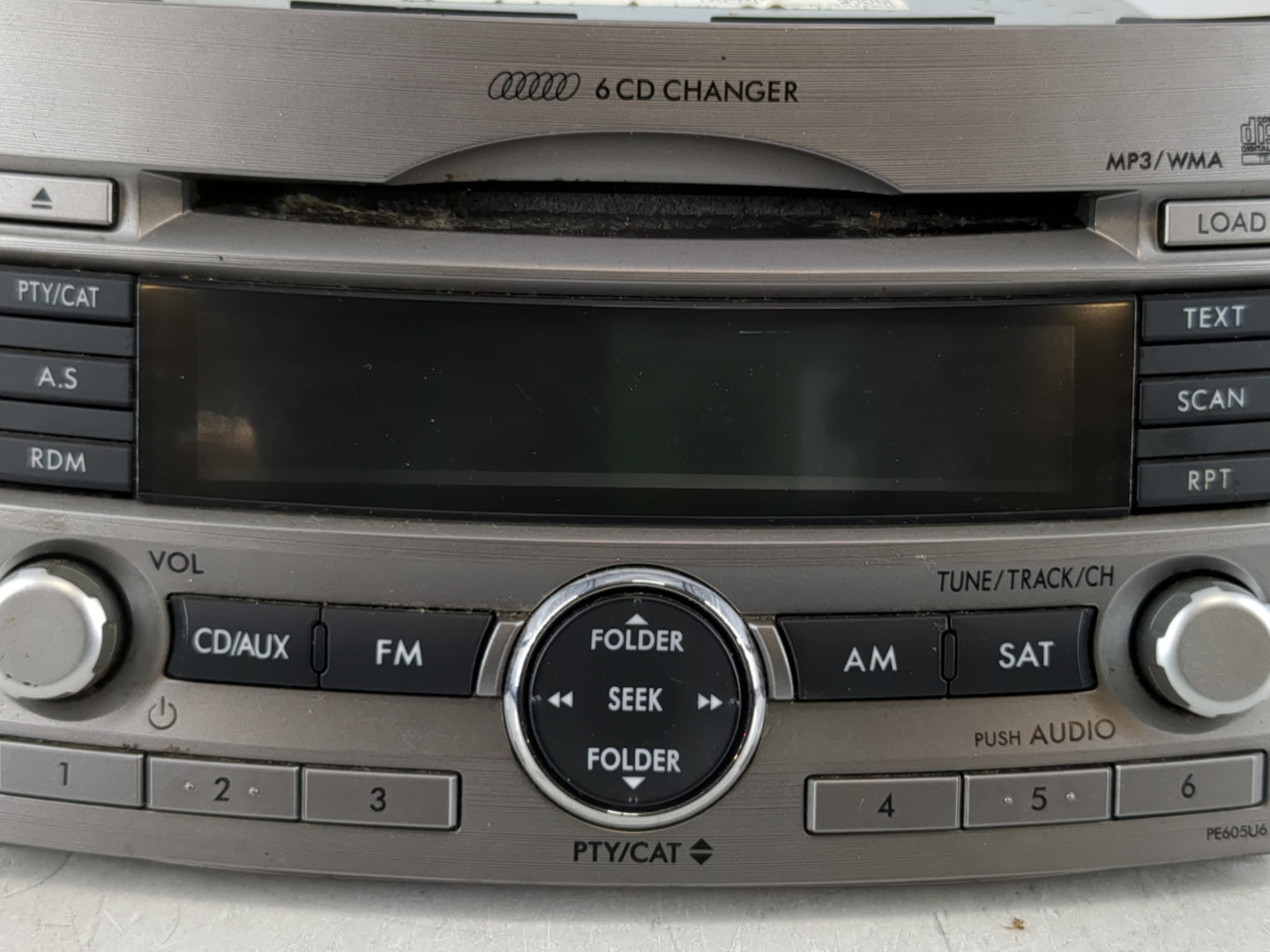 2010-2012 Subaru Legacy Radio AM FM Cd Player Receiver Replacement P/N:86201AJ60A Fits Fits 2010 2011 2012 OEM Used Auto Par