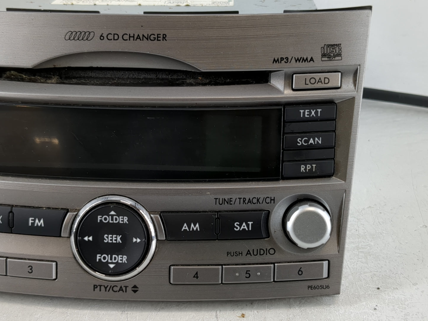 2010-2012 Subaru Legacy Radio AM FM Cd Player Receiver Replacement P/N:86201AJ60A Fits Fits 2010 2011 2012 OEM Used Auto Par