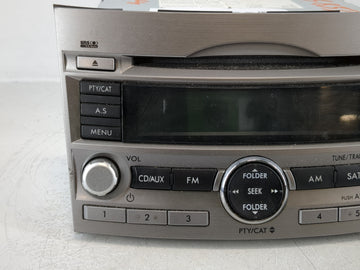 2010-2012 Subaru Legacy Radio AM FM Cd Player Receiver Replacement P/N:86201AJ64A Fits Fits 2010 2011 2012 OEM Used Auto Parts