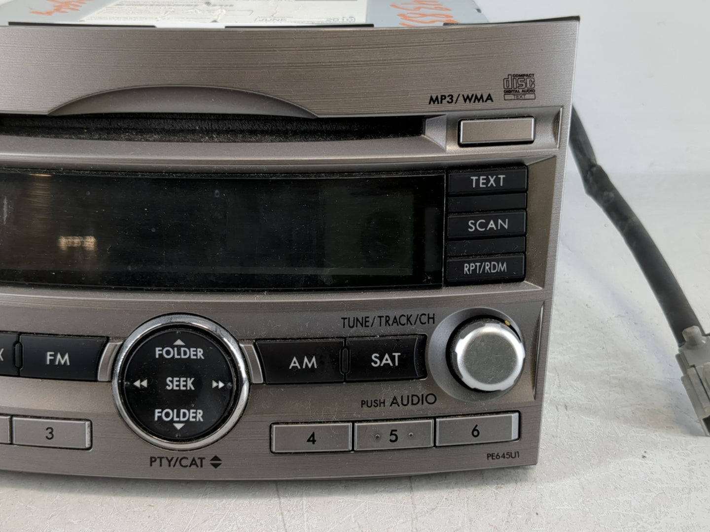 2010-2012 Subaru Legacy Radio AM FM Cd Player Receiver Replacement P/N:86201AJ64A Fits Fits 2010 2011 2012 OEM Used Auto Par