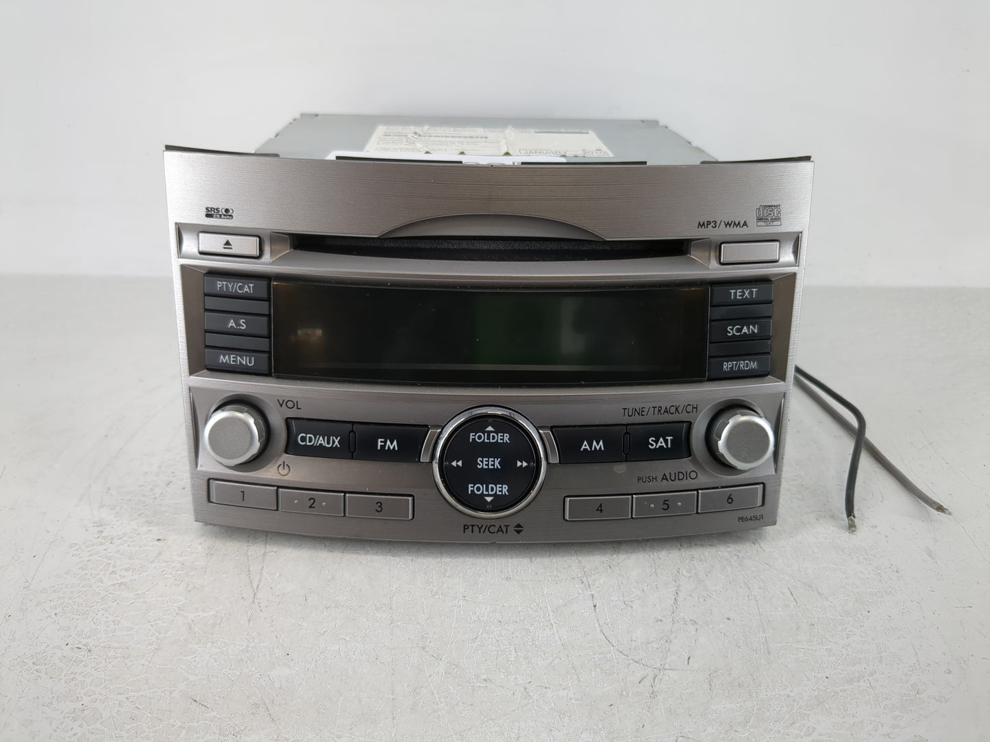 2010-2012 Subaru Legacy Radio AM FM Cd Player Receiver Replacement P/N:86201AJ64A Fits Fits 2010 2011 2012 OEM Used Auto Par