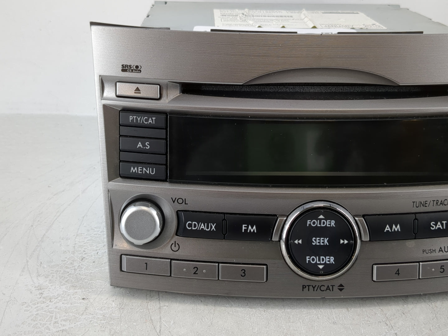 2010-2012 Subaru Legacy Radio AM FM Cd Player Receiver Replacement P/N:86201AJ64A Fits Fits 2010 2011 2012 OEM Used Auto Par