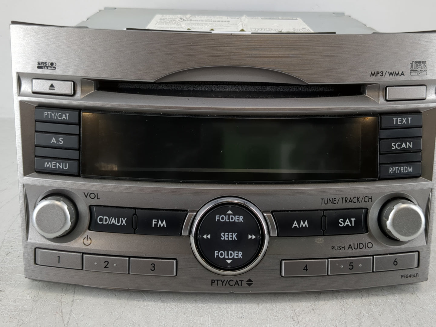 2010-2012 Subaru Legacy Radio AM FM Cd Player Receiver Replacement P/N:86201AJ64A Fits Fits 2010 2011 2012 OEM Used Auto Par