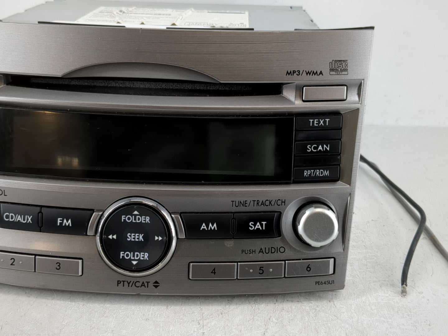 2010-2012 Subaru Legacy Radio AM FM Cd Player Receiver Replacement P/N:86201AJ64A Fits Fits 2010 2011 2012 OEM Used Auto Par