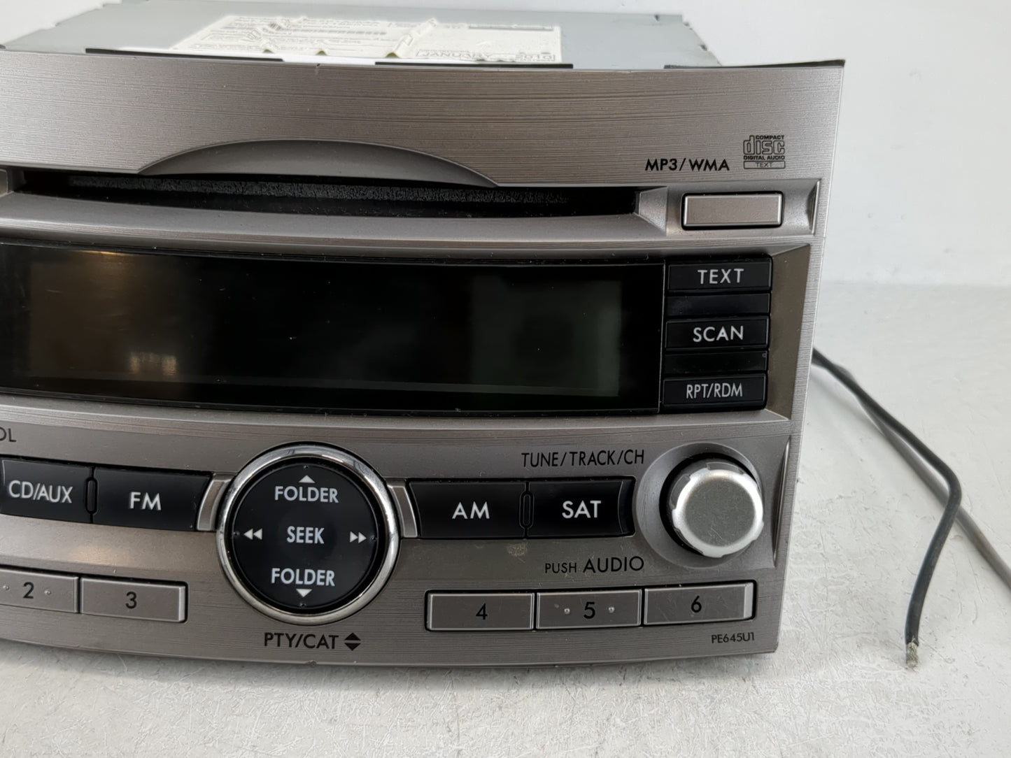 2010-2012 Subaru Legacy Radio AM FM Cd Player Receiver Replacement P/N:86201AJ64A Fits Fits 2010 2011 2012 OEM Used Auto Par