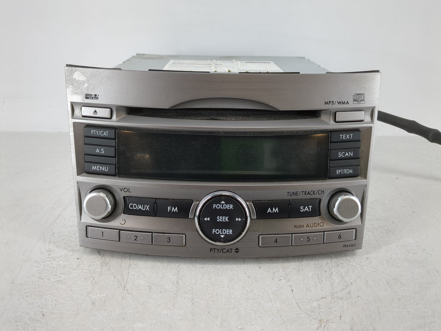 2010-2012 Subaru Legacy Radio AM FM Cd Player Receiver Replacement P/N:86201AJ64A Fits Fits 2010 2011 2012 OEM Used Auto Par