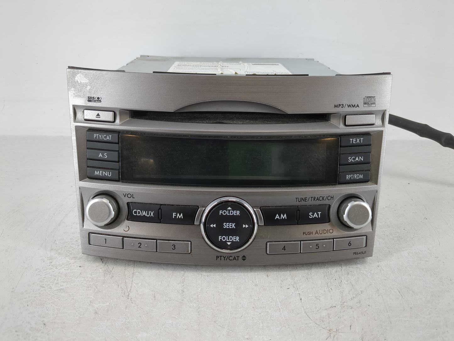 2010-2012 Subaru Legacy Radio AM FM Cd Player Receiver Replacement P/N:86201AJ64A Fits Fits 2010 2011 2012 OEM Used Auto Par
