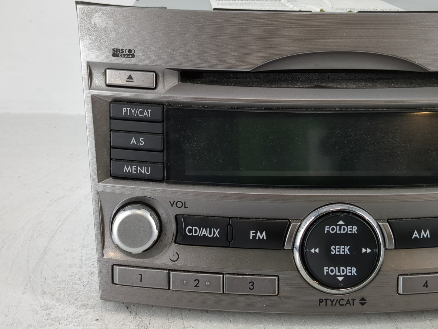 2010-2012 Subaru Legacy Radio AM FM Cd Player Receiver Replacement P/N:86201AJ64A Fits Fits 2010 2011 2012 OEM Used Auto Par