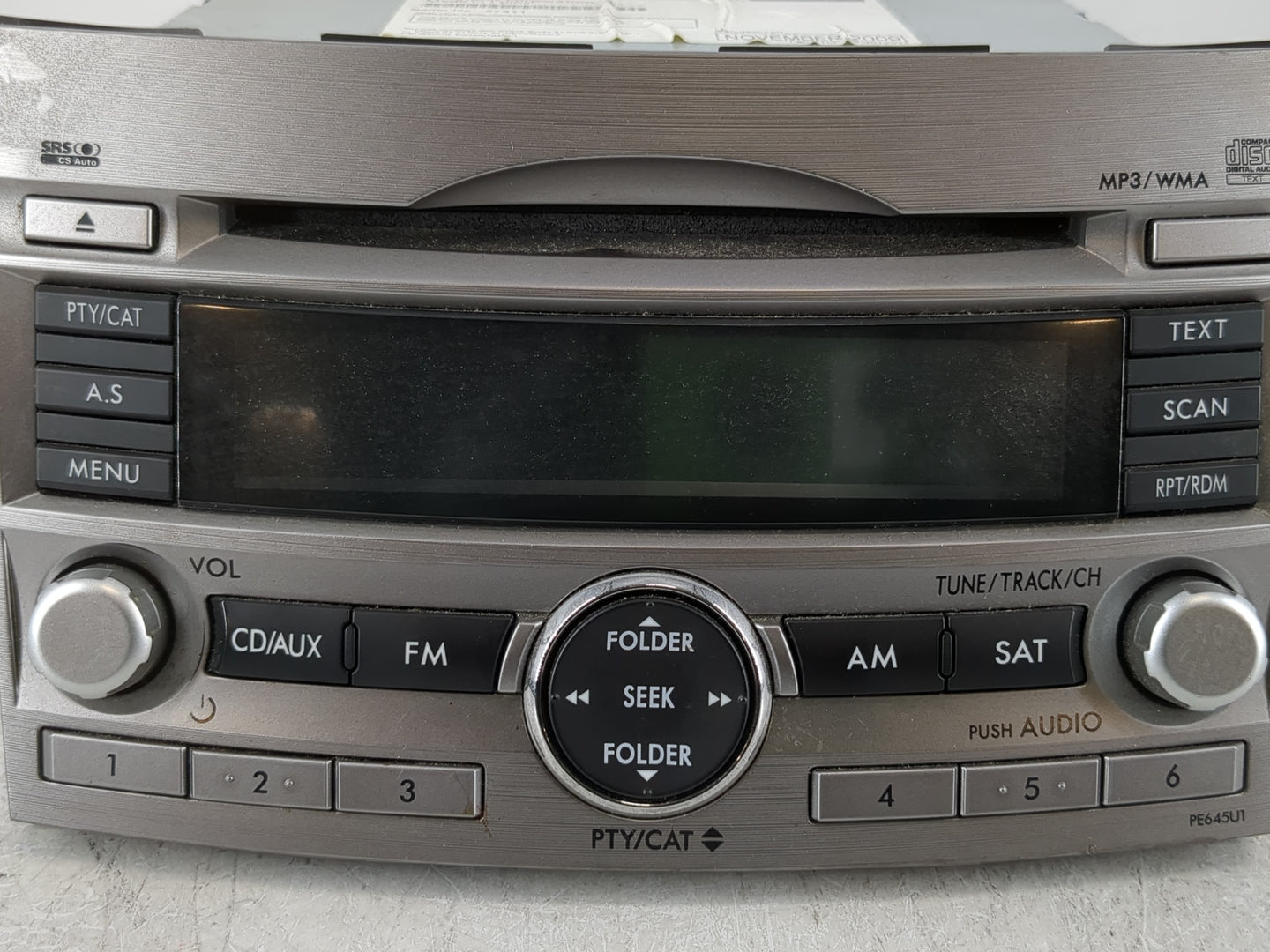 2010-2012 Subaru Legacy Radio AM FM Cd Player Receiver Replacement P/N:86201AJ64A Fits Fits 2010 2011 2012 OEM Used Auto Par