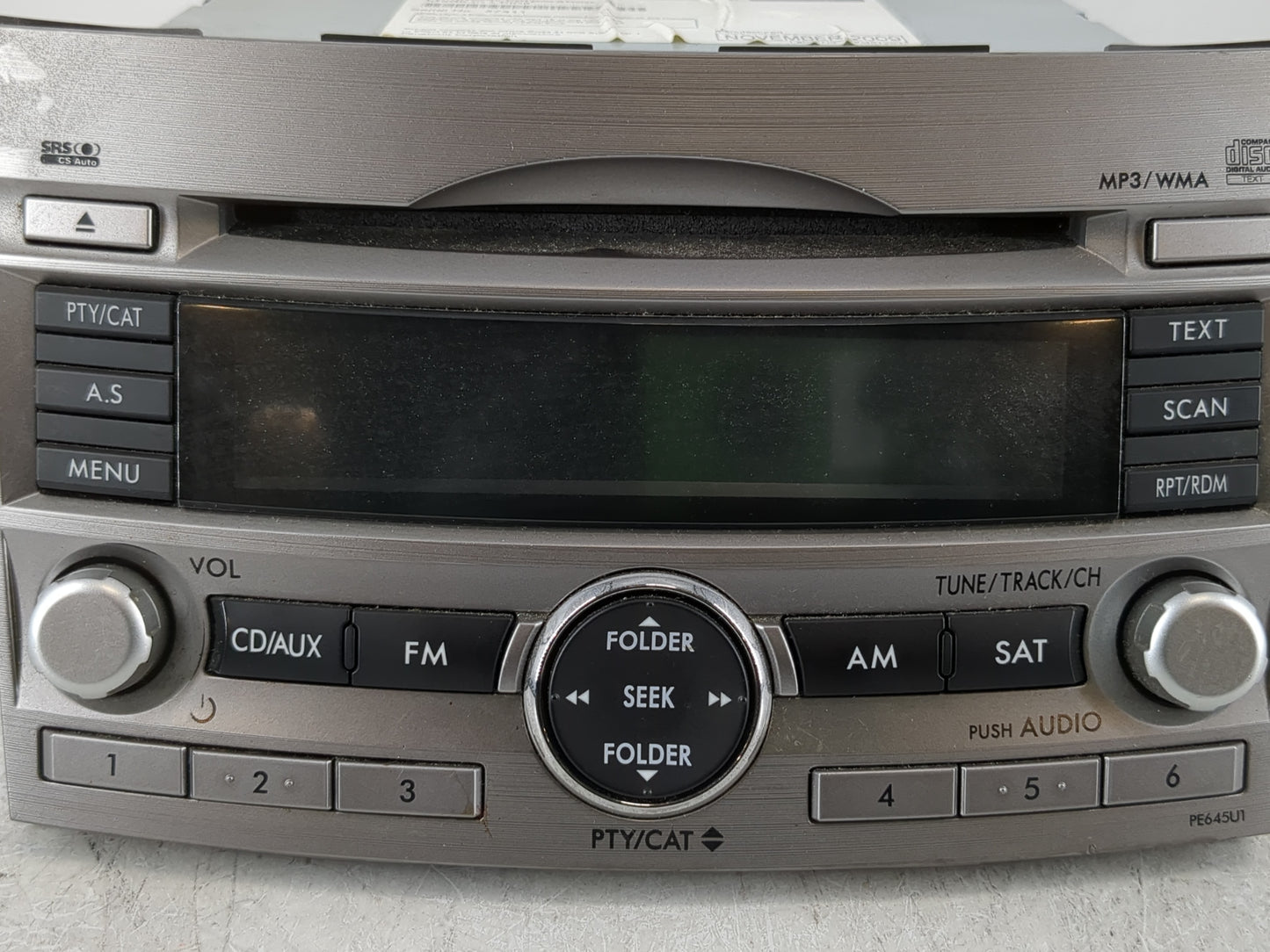2010-2012 Subaru Legacy Radio AM FM Cd Player Receiver Replacement P/N:86201AJ64A Fits Fits 2010 2011 2012 OEM Used Auto Par