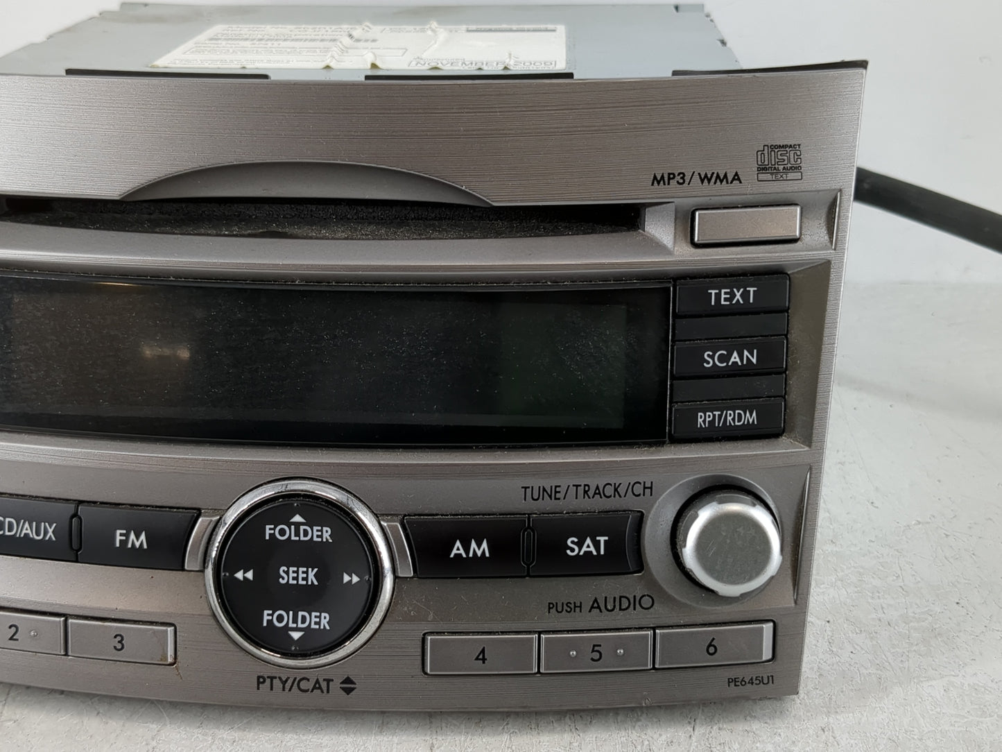 2010-2012 Subaru Legacy Radio AM FM Cd Player Receiver Replacement P/N:86201AJ64A Fits Fits 2010 2011 2012 OEM Used Auto Par
