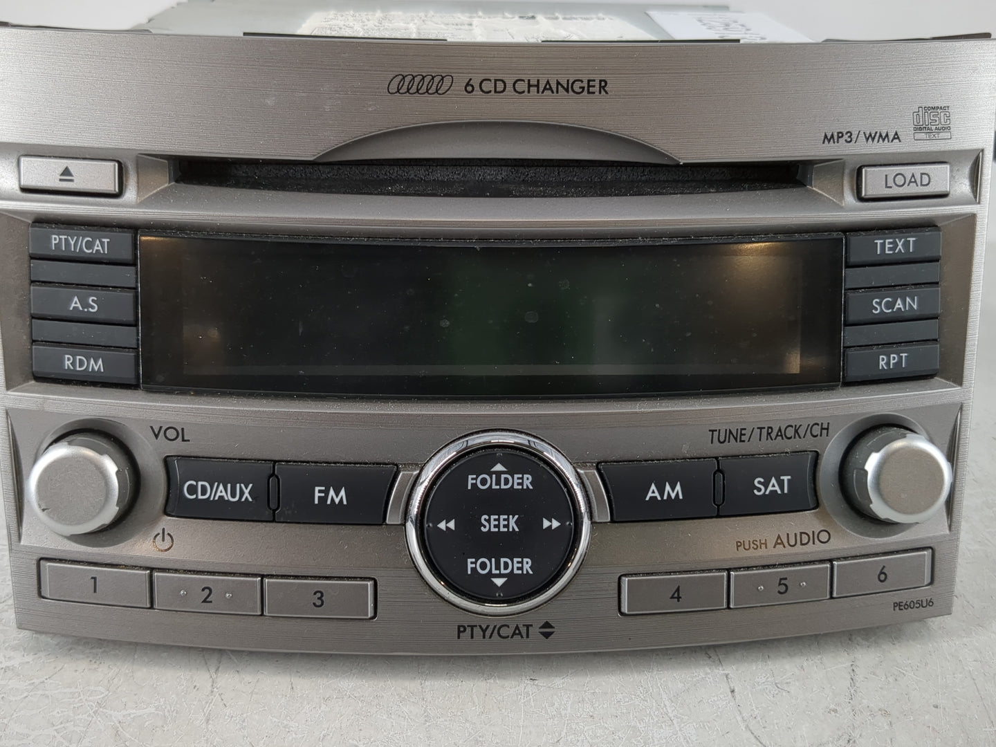 2010-2012 Subaru Legacy Radio AM FM Cd Player Receiver Replacement Fits Fits 2010 2011 2012 OEM Used Auto Parts - Oemusedaut