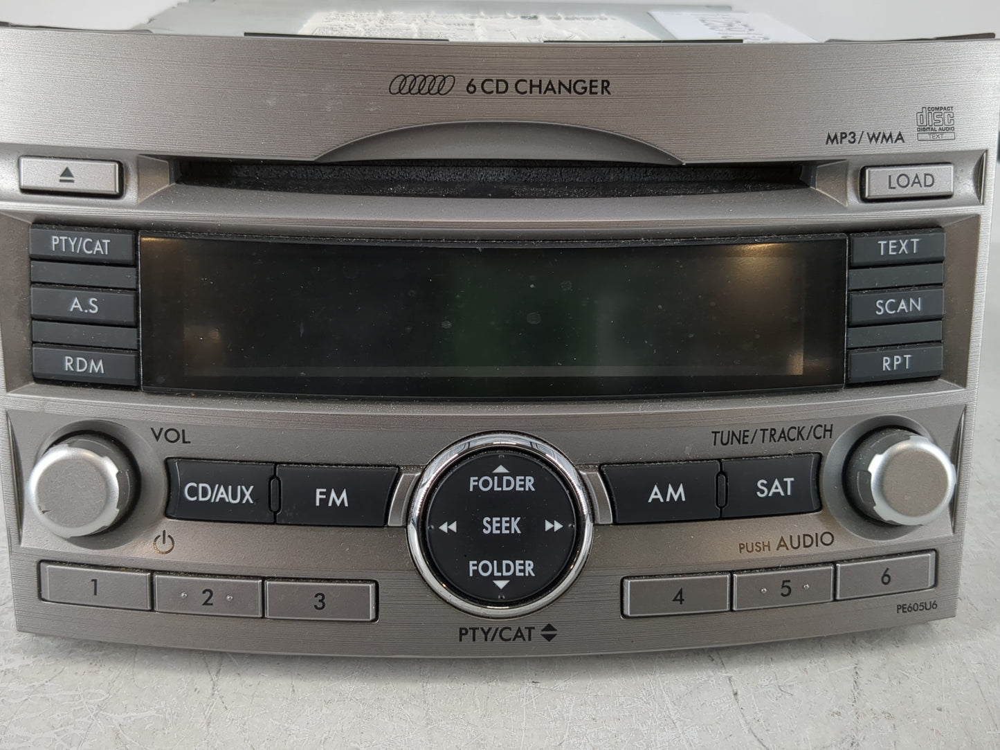 2010-2012 Subaru Legacy Radio AM FM Cd Player Receiver Replacement Fits Fits 2010 2011 2012 OEM Used Auto Parts - Oemusedaut