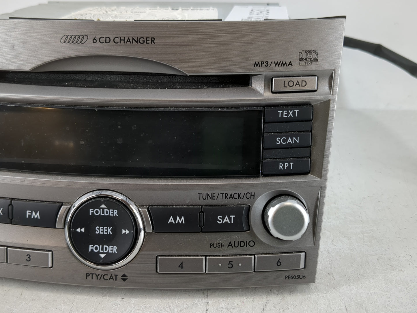 2010-2012 Subaru Legacy Radio AM FM Cd Player Receiver Replacement Fits Fits 2010 2011 2012 OEM Used Auto Parts - Oemusedaut