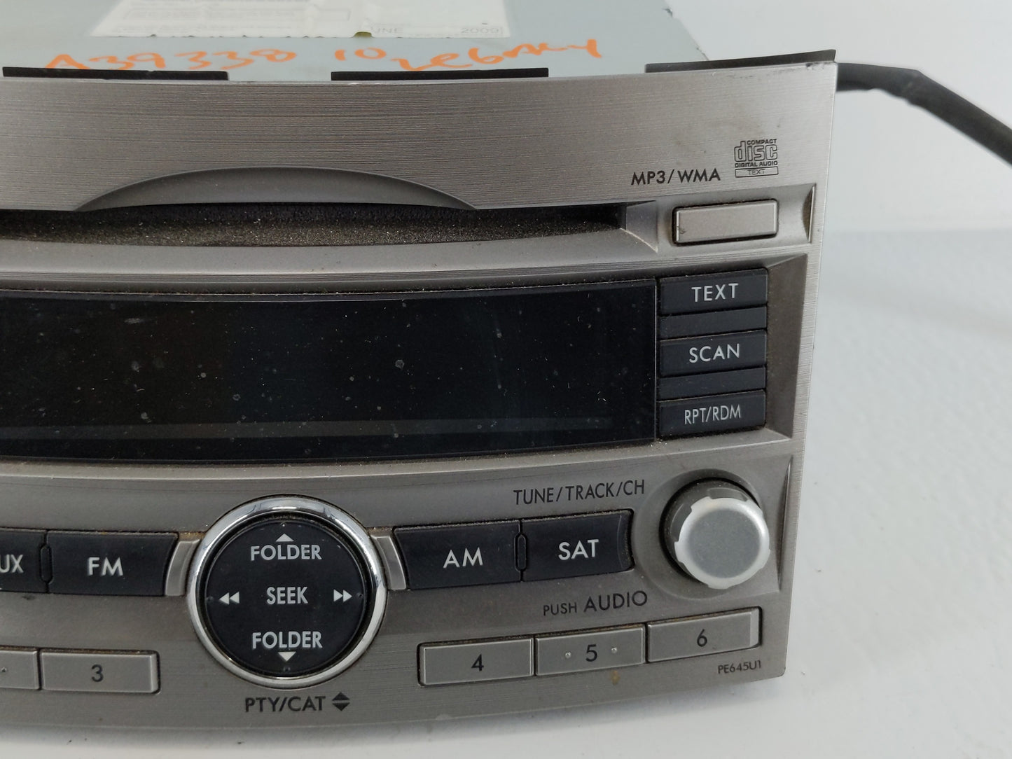 2010-2012 Subaru Legacy Radio AM FM Cd Player Receiver Replacement P/N:86201AJ64A Fits Fits 2010 2011 2012 OEM Used Auto Par