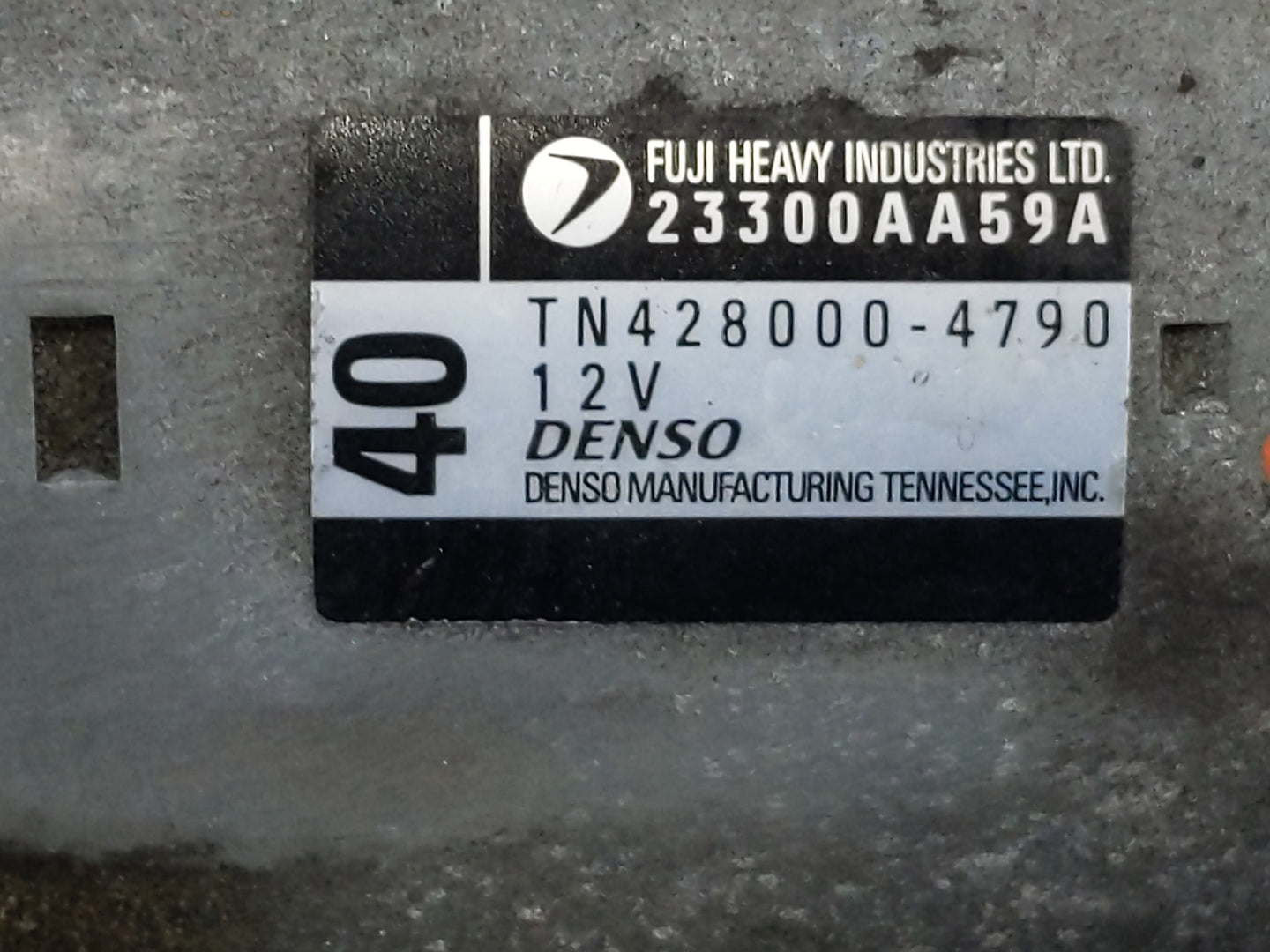 2008-2015 Subaru Legacy Car Starter Motor Solenoid OEM P/N:TN428000-4790 23300AA59A Fits OEM Used Auto Parts - Oemusedautopa