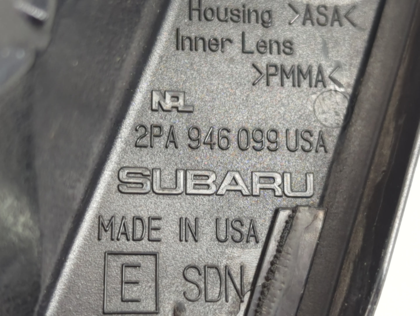 2010 Subaru Legacy Tail Light Assembly Driver Left OEM Fits OEM Used Auto Parts - Oemusedautoparts1.com
