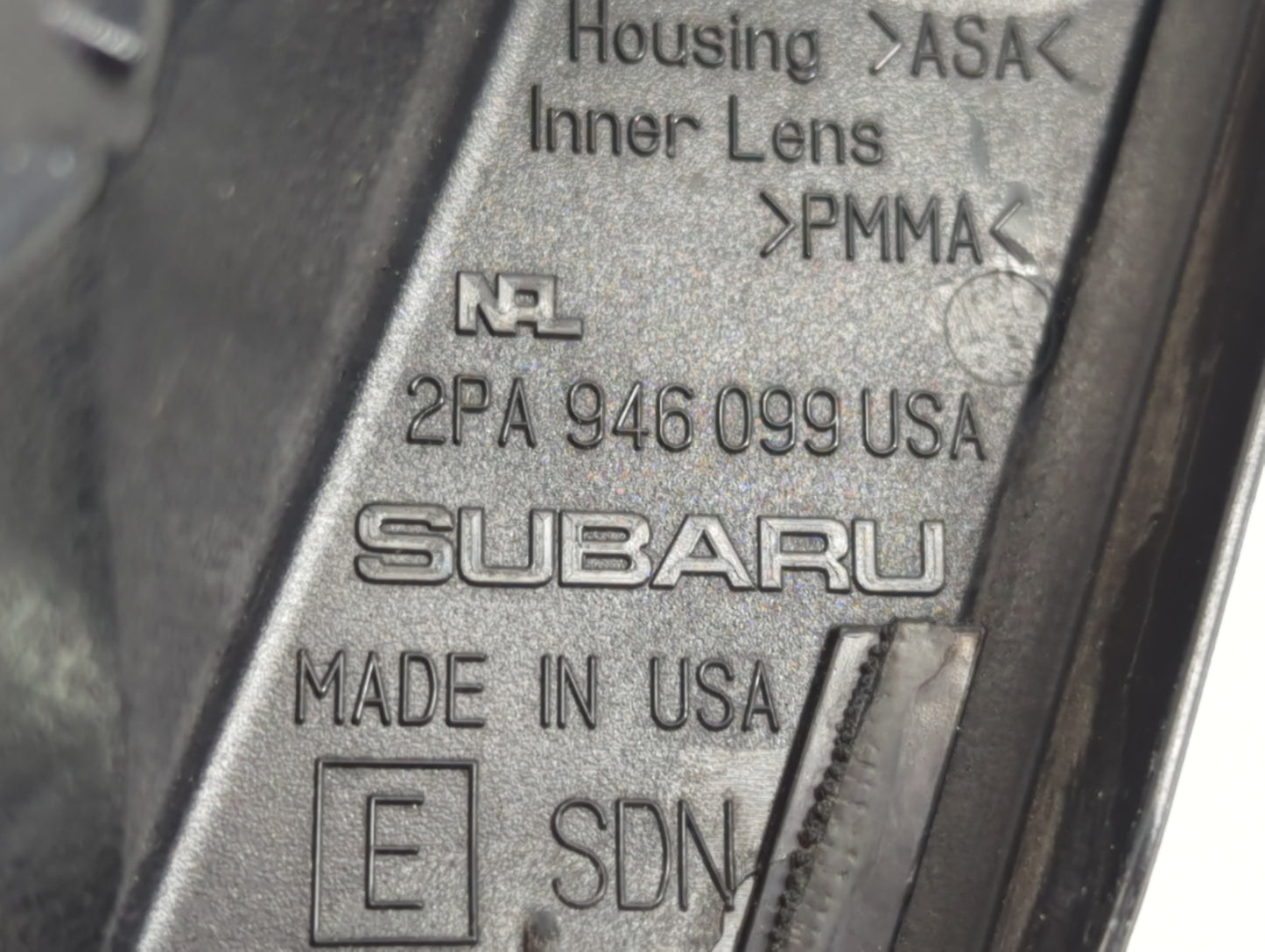 2010 Subaru Legacy Tail Light Assembly Driver Left OEM Fits OEM Used Auto Parts - Oemusedautoparts1.com