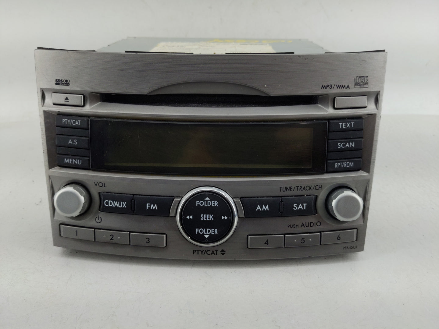 2010-2012 Subaru Legacy Radio AM FM Cd Player Receiver Replacement P/N:86201AJ64A Fits Fits 2010 2011 2012 OEM Used Auto Par