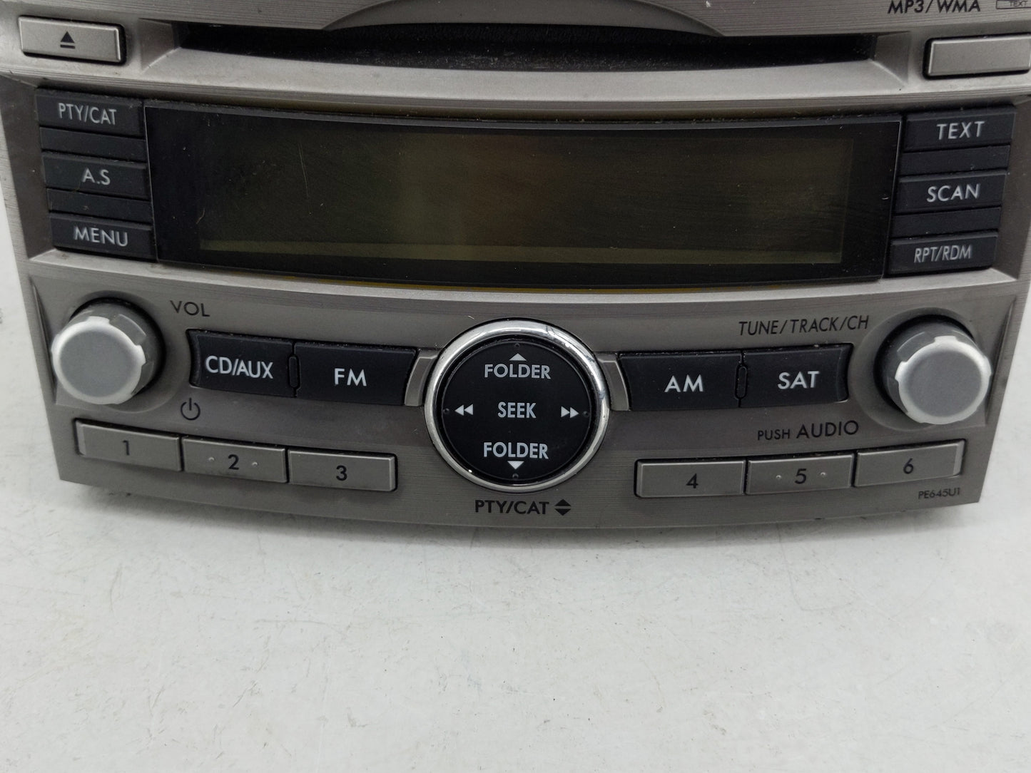2010-2012 Subaru Legacy Radio AM FM Cd Player Receiver Replacement P/N:86201AJ64A Fits Fits 2010 2011 2012 OEM Used Auto Par