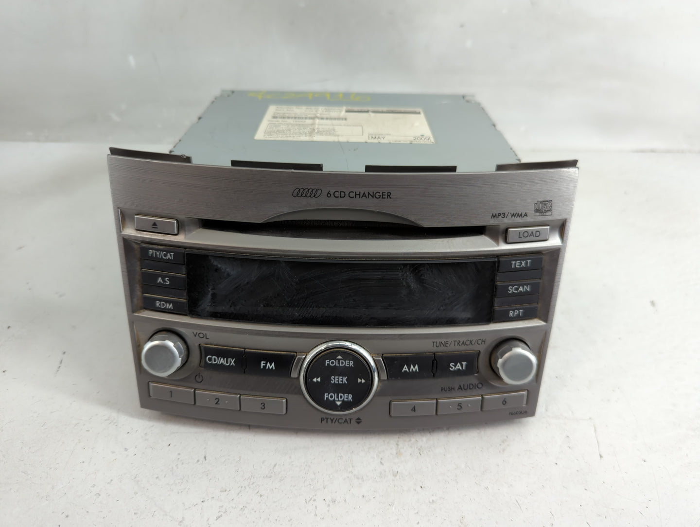 2010-2012 Subaru Legacy Radio AM FM Cd Player Receiver Replacement P/N:86201AJ60A Fits Fits 2010 2011 2012 OEM Used Auto Par