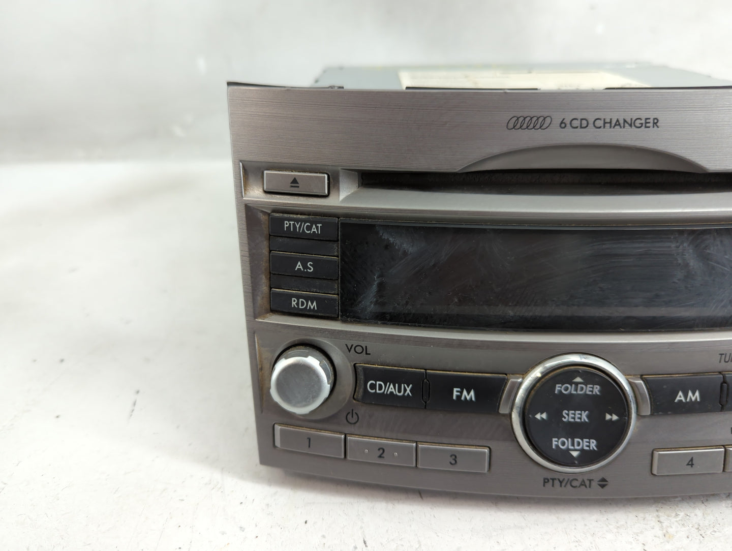 2010-2012 Subaru Legacy Radio AM FM Cd Player Receiver Replacement P/N:86201AJ60A Fits Fits 2010 2011 2012 OEM Used Auto Par