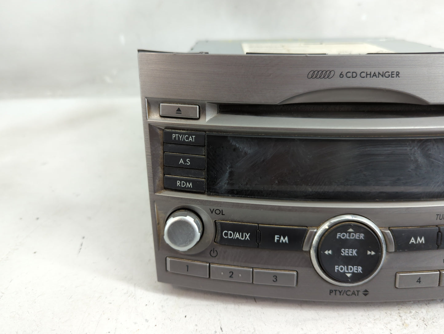 2010-2012 Subaru Legacy Radio AM FM Cd Player Receiver Replacement P/N:86201AJ60A Fits Fits 2010 2011 2012 OEM Used Auto Par