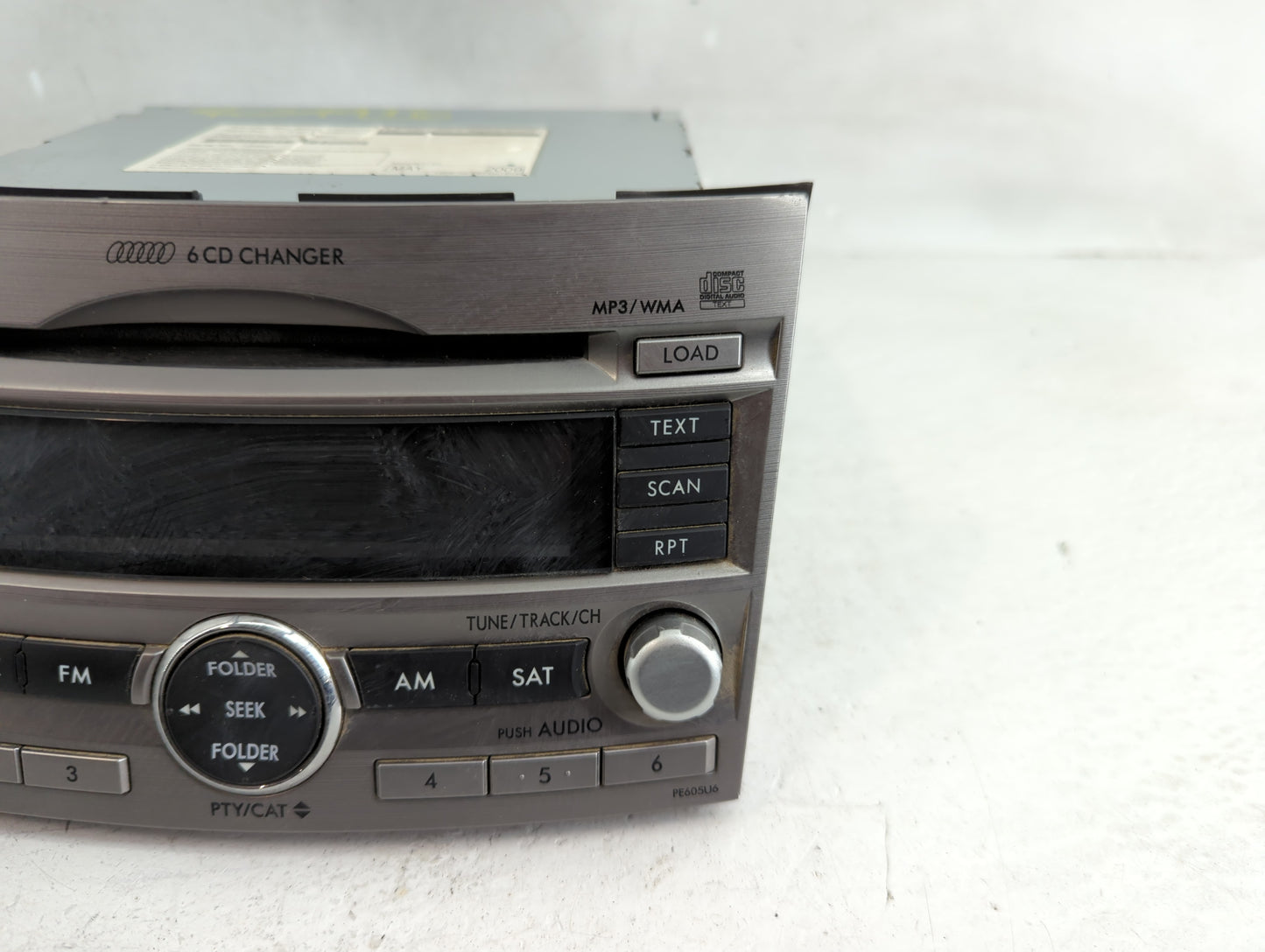 2010-2012 Subaru Legacy Radio AM FM Cd Player Receiver Replacement P/N:86201AJ60A Fits Fits 2010 2011 2012 OEM Used Auto Par