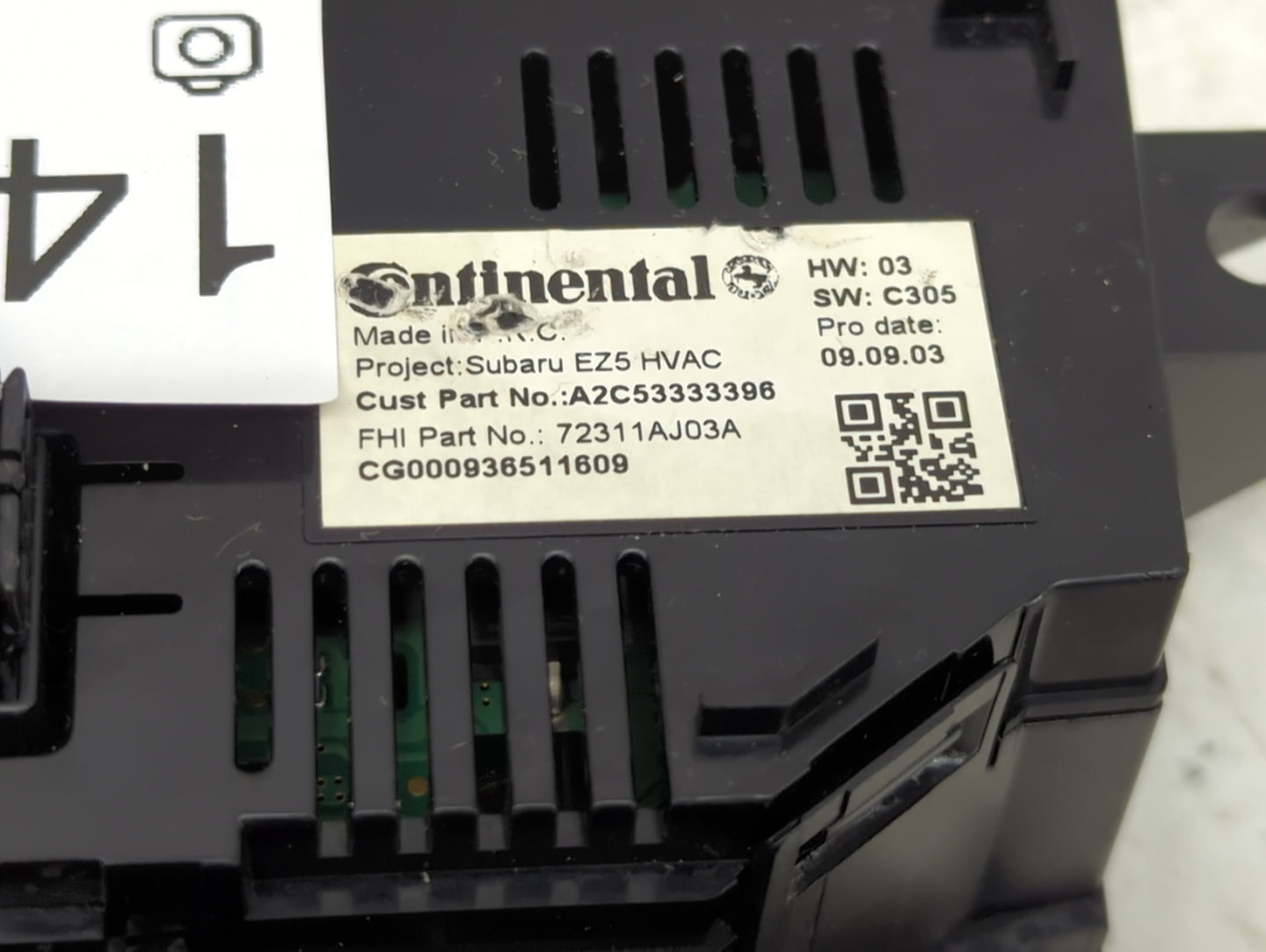 2010-2014 Subaru Legacy Climate Control Module Temperature AC/Heater Replacement P/N:A2C53333396 Fits OEM Used Auto Parts - 