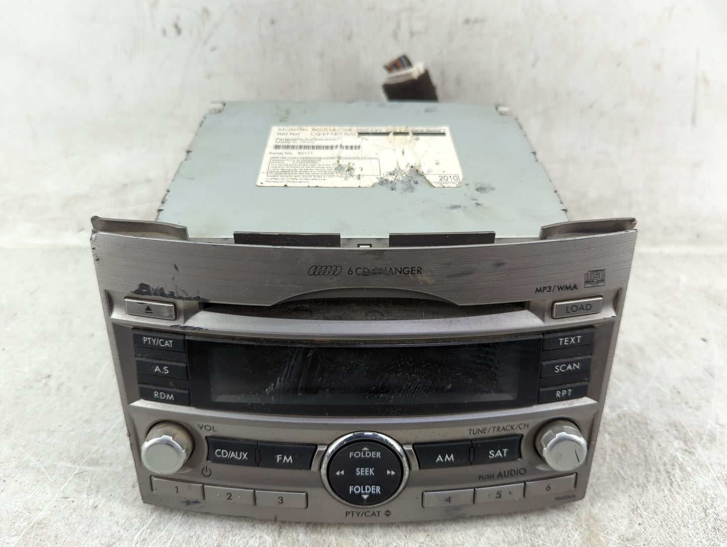 2010-2012 Subaru Legacy Radio AM FM Cd Player Receiver Replacement P/N:86201AJ20A CQ-EF1865VD Fits Fits 2010 2011 2012 OEM U