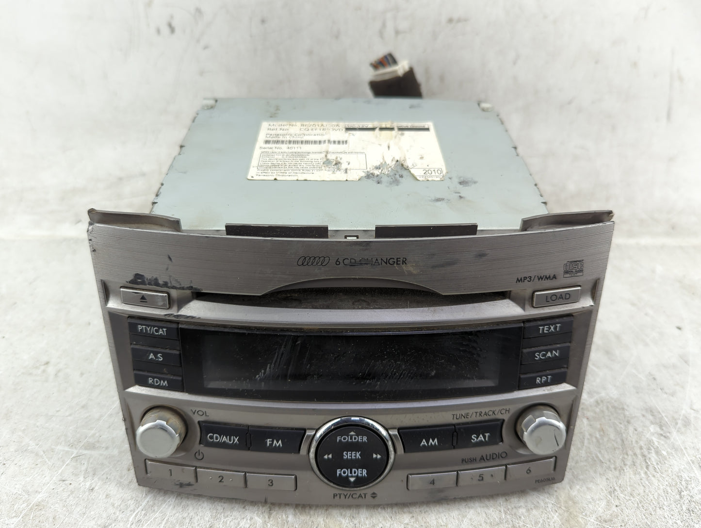 2010-2012 Subaru Legacy Radio AM FM Cd Player Receiver Replacement P/N:86201AJ20A CQ-EF1865VD Fits Fits 2010 2011 2012 OEM U