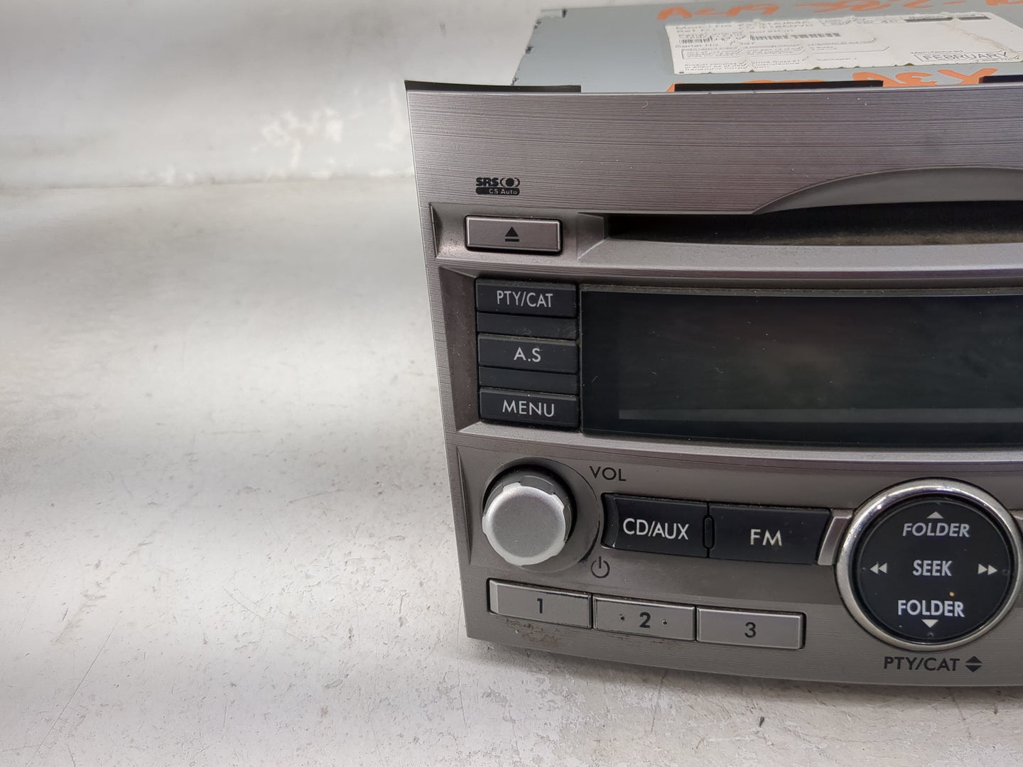 2010-2012 Subaru Legacy Radio AM FM Cd Player Receiver Replacement P/N:86201AJ64A CQJF1860VD Fits Fits 2010 2011 2012 OEM Us