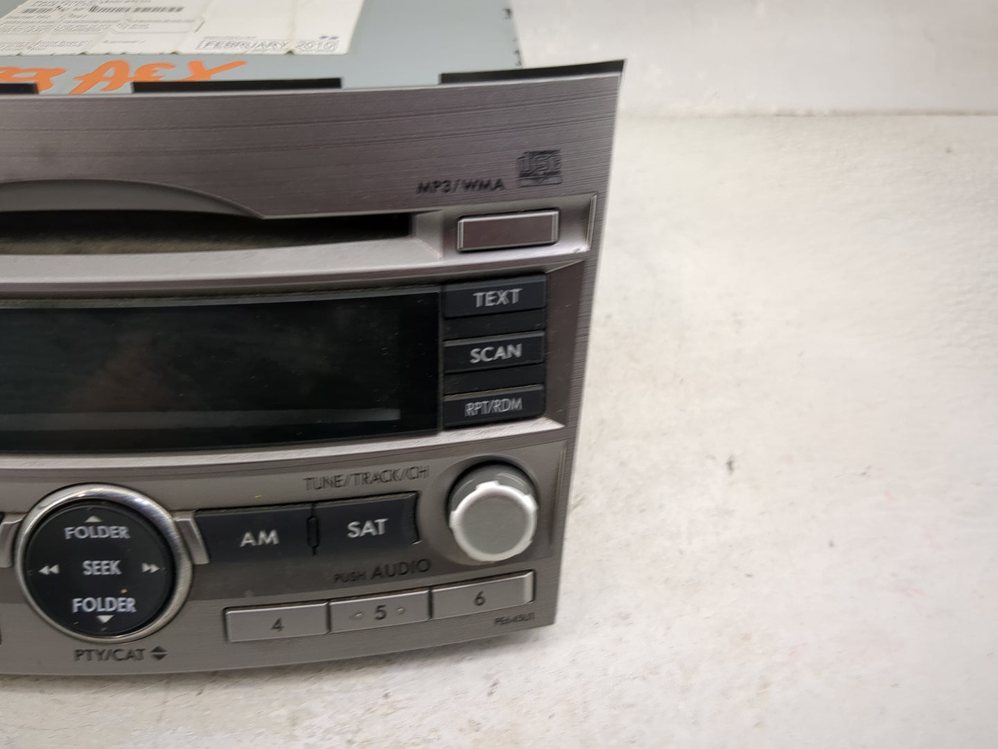2010-2012 Subaru Legacy Radio AM FM Cd Player Receiver Replacement P/N:86201AJ64A CQJF1860VD Fits Fits 2010 2011 2012 OEM Us