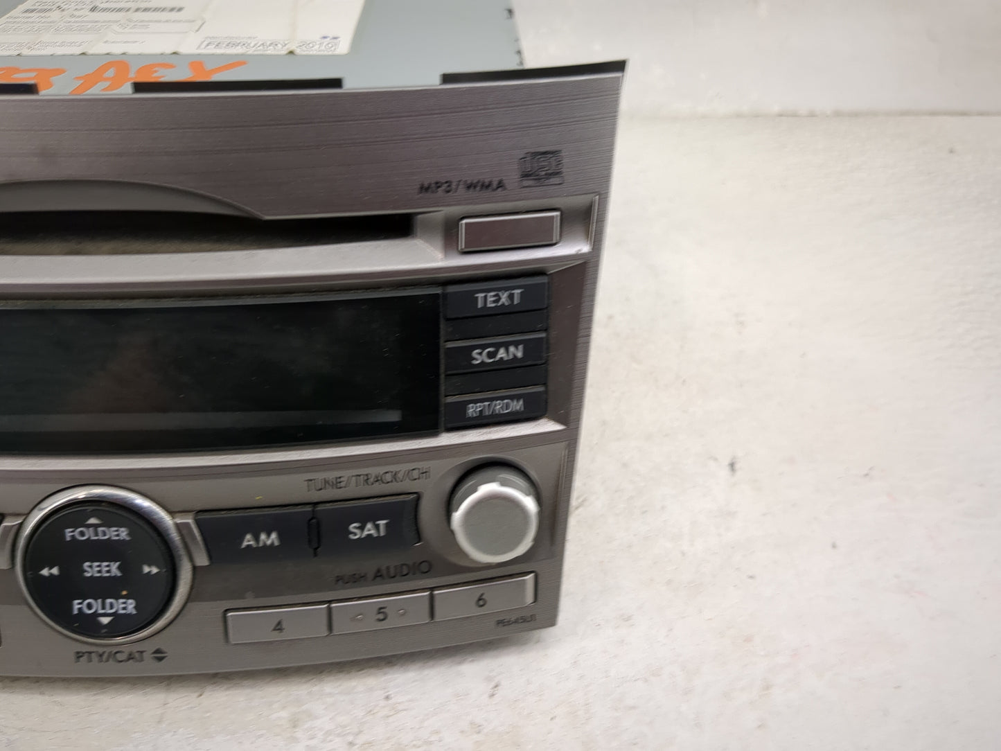 2010-2012 Subaru Legacy Radio AM FM Cd Player Receiver Replacement P/N:86201AJ64A CQJF1860VD Fits Fits 2010 2011 2012 OEM Us