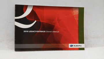 2010 Subaru Legacy Owners Manual Book Guide OEM Used Auto Parts - Oemusedautoparts1.com