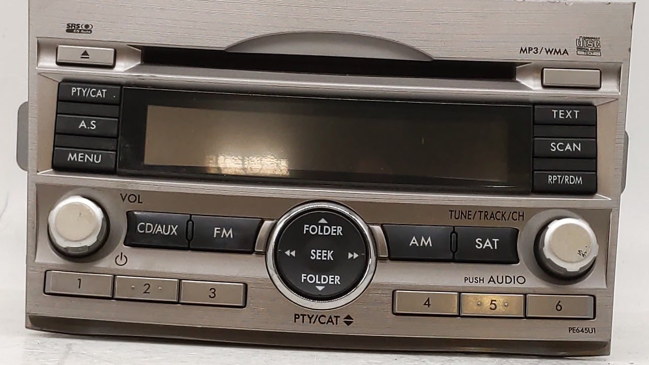 2010-2012 Subaru Legacy Radio AM FM Cd Player Receiver Replacement P/N:86201AJ64A Fits Fits 2010 2011 2012 OEM Used Auto Par