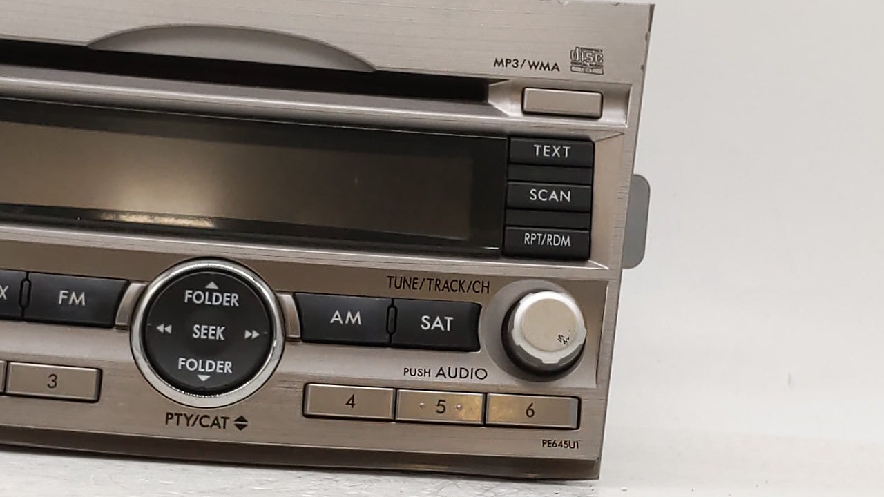 2010-2012 Subaru Legacy Radio AM FM Cd Player Receiver Replacement P/N:86201AJ64A Fits Fits 2010 2011 2012 OEM Used Auto Par
