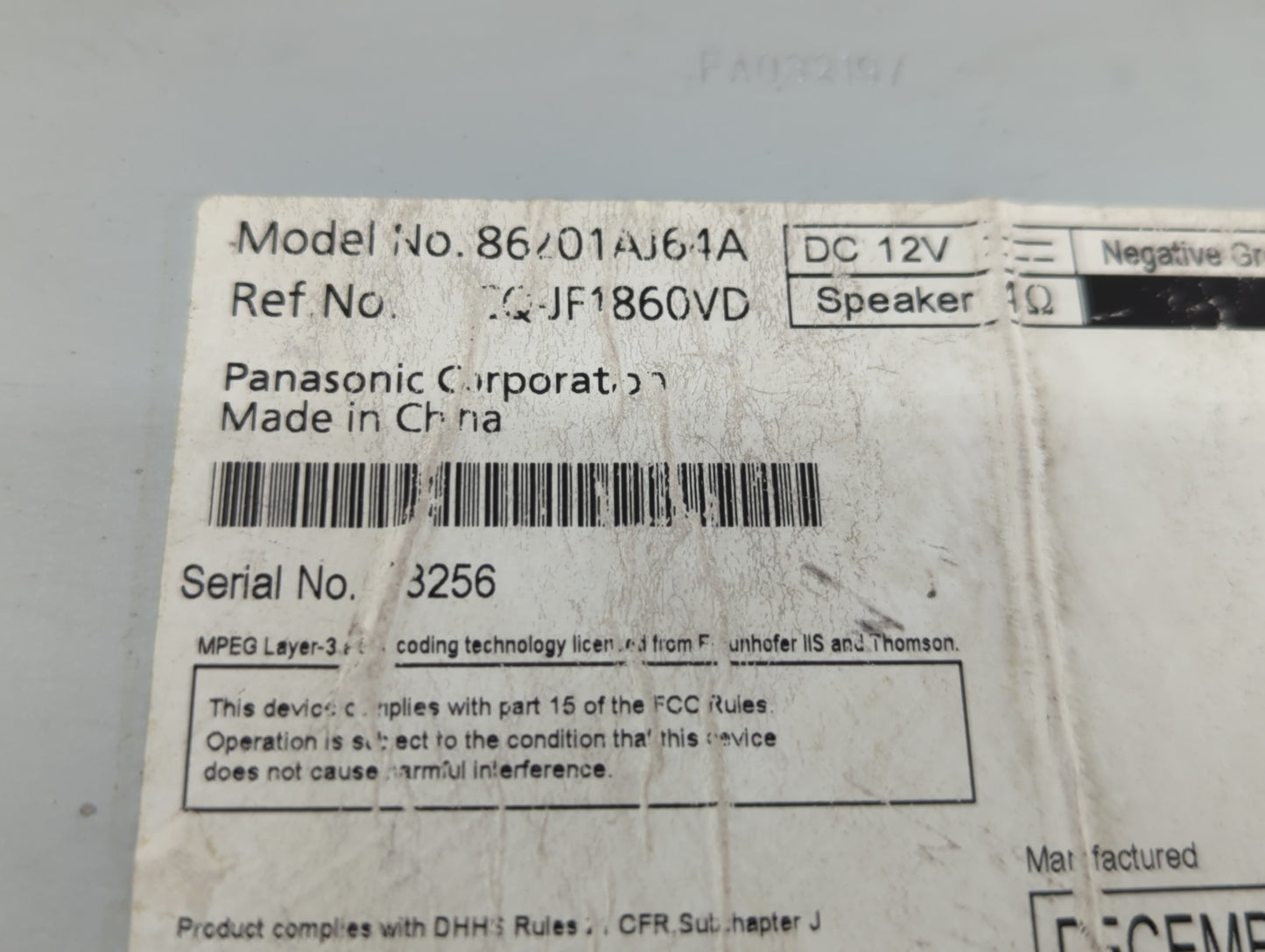 2010-2012 Subaru Legacy Am Fm Cd Player Radio Receiver - Oemusedautoparts1.com