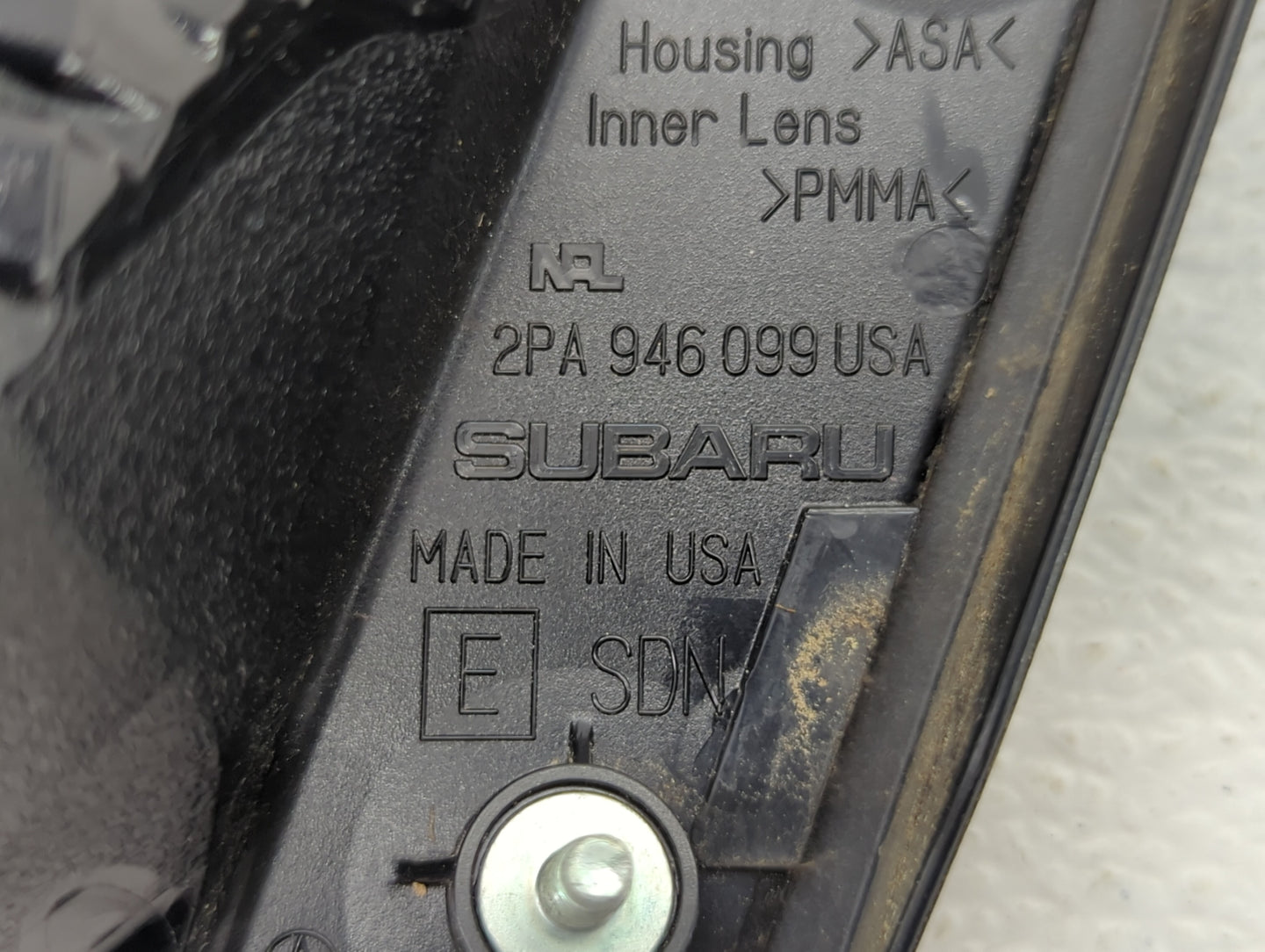 2010-2014 Subaru Legacy Tail Light Assembly Driver Left OEM P/N:2PA 946 099 Fits Fits 2010 2011 2012 2013 2014 OEM Used Auto