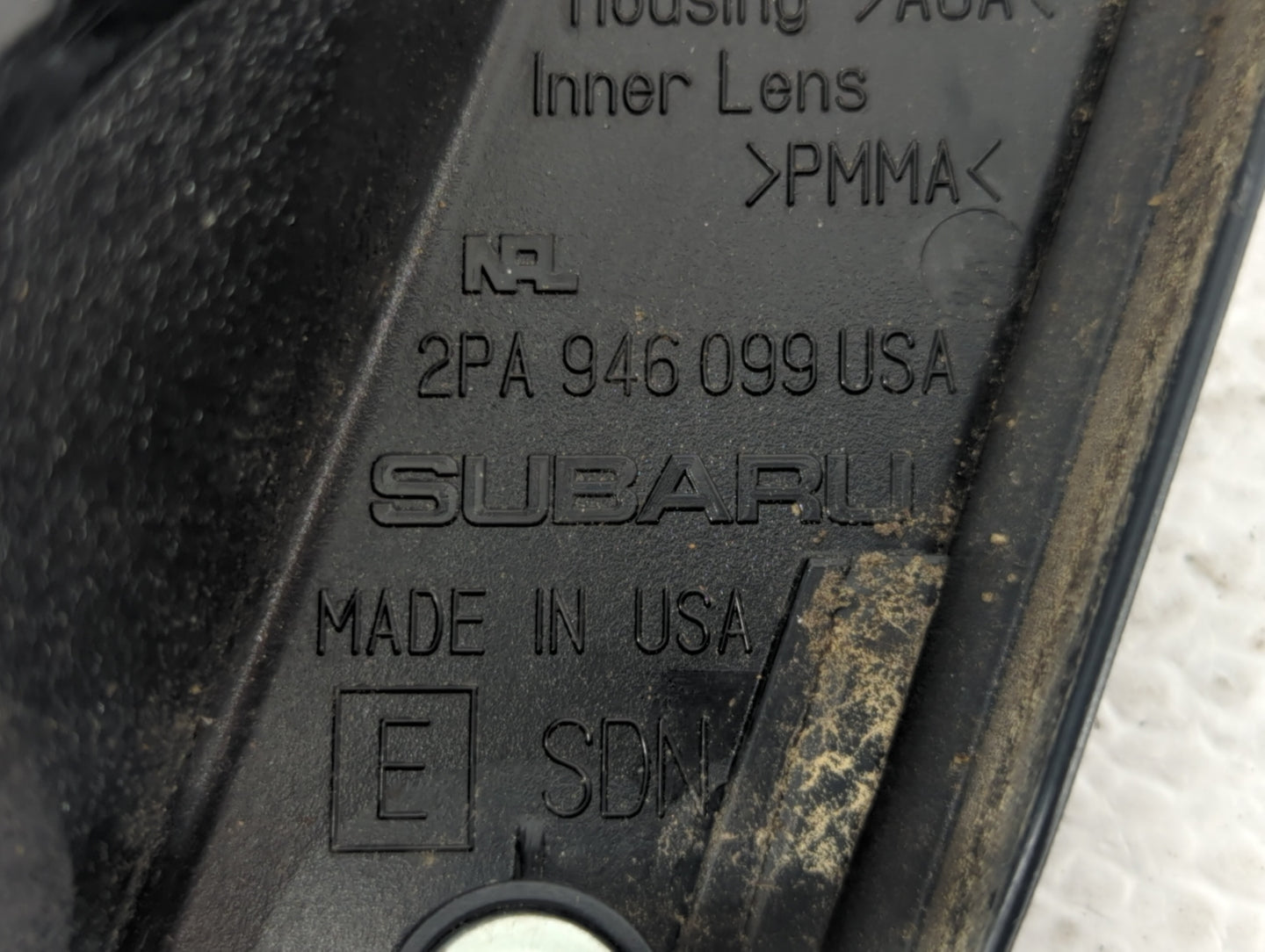 2010-2014 Subaru Legacy Tail Light Assembly Driver Left OEM P/N:2PA 946 099 Fits Fits 2010 2011 2012 2013 2014 OEM Used Auto