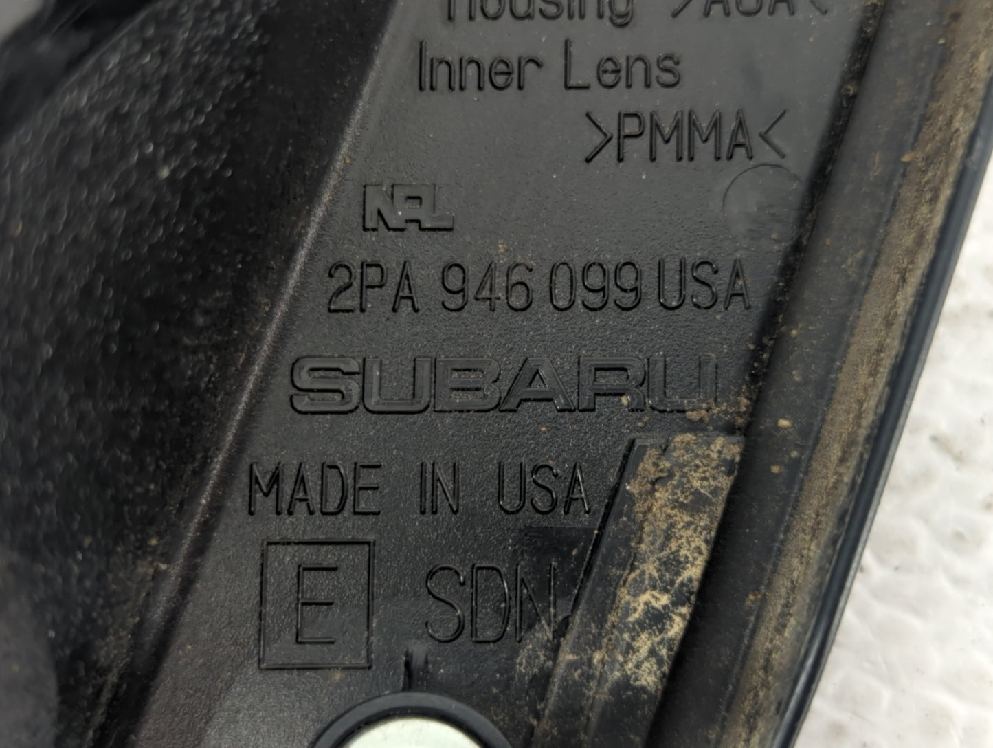 2010-2014 Subaru Legacy Tail Light Assembly Driver Left OEM P/N:2PA 946 099 Fits Fits 2010 2011 2012 2013 2014 OEM Used Auto