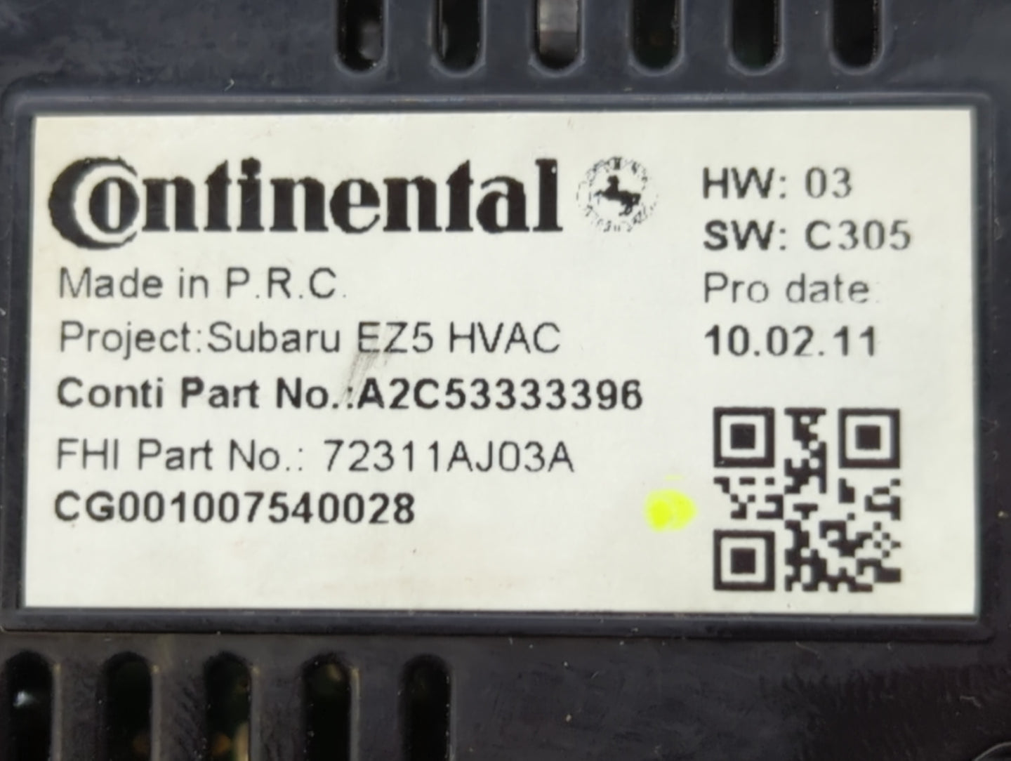 2010-2014 Subaru Legacy Climate Control Module Temperature AC/Heater Replacement P/N:72311AJ03A Fits Fits 2010 2011 2012 201