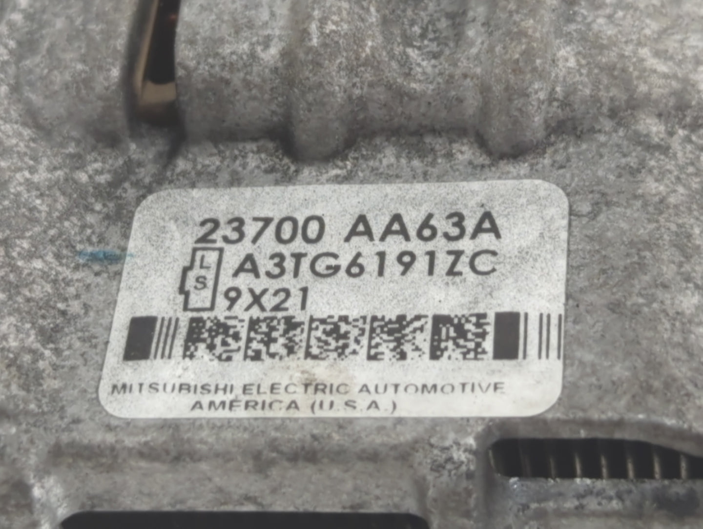 2010-2012 Subaru Legacy Alternator Replacement Generator Charging Assembly Engine OEM P/N:23700 AA63A Fits Fits 2010 2011 20
