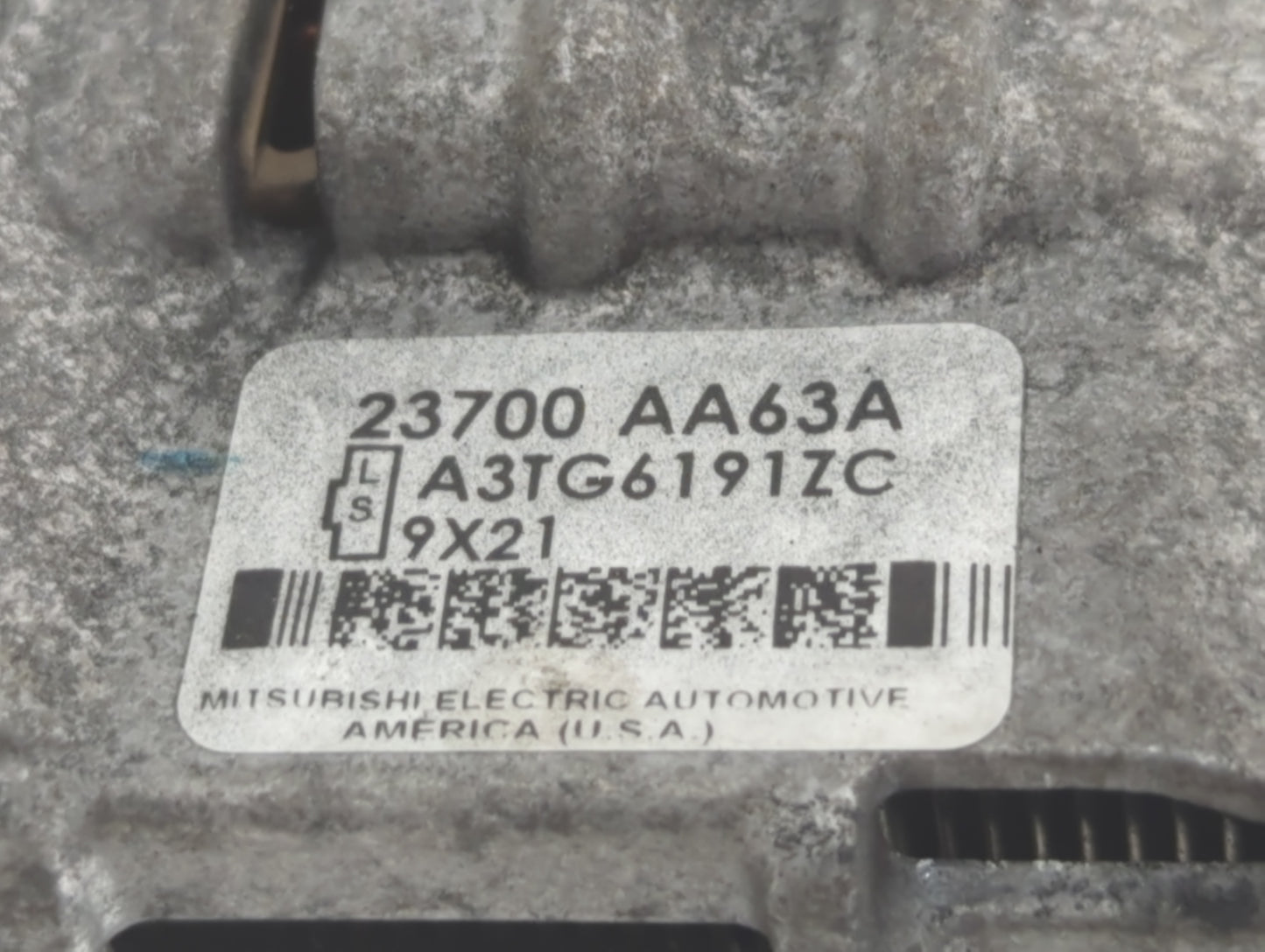 2010-2012 Subaru Legacy Alternator Replacement Generator Charging Assembly Engine OEM P/N:23700 AA63A Fits Fits 2010 2011 20
