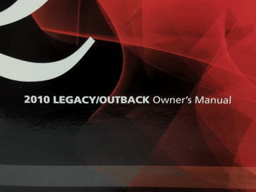 2010 Subaru Legacy Owners Manual Book Guide P/N:A2460BE-A OEM Used Auto Parts